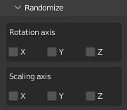 Blender Scatter PRO - Randomize Panel