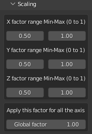 Blender Scatter PRO - Scaling Panel